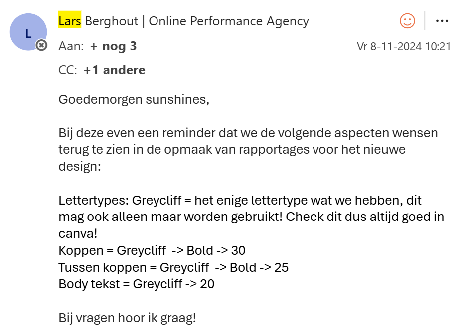 Mail over groei commerciële vaardigheid